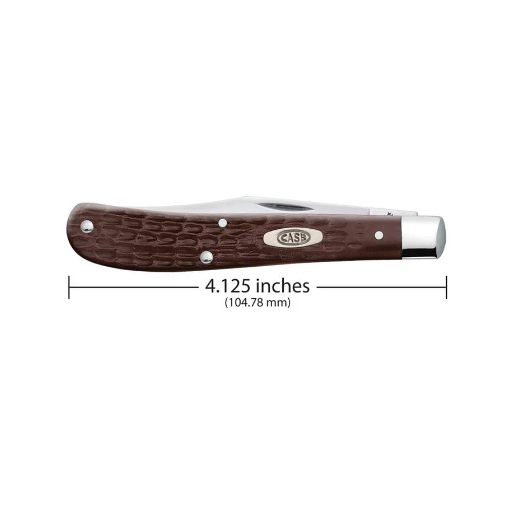 FGO CASE KNIVES BROWN SYNTHETIC SLIMLINE TRAPPER