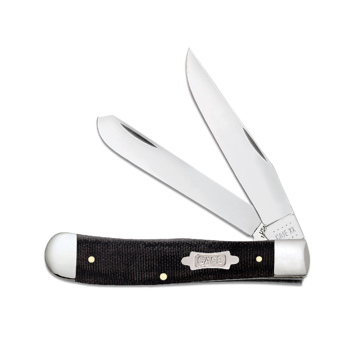 CASE KNIVES BLACK CANVAS LAMINATE TRAPPER