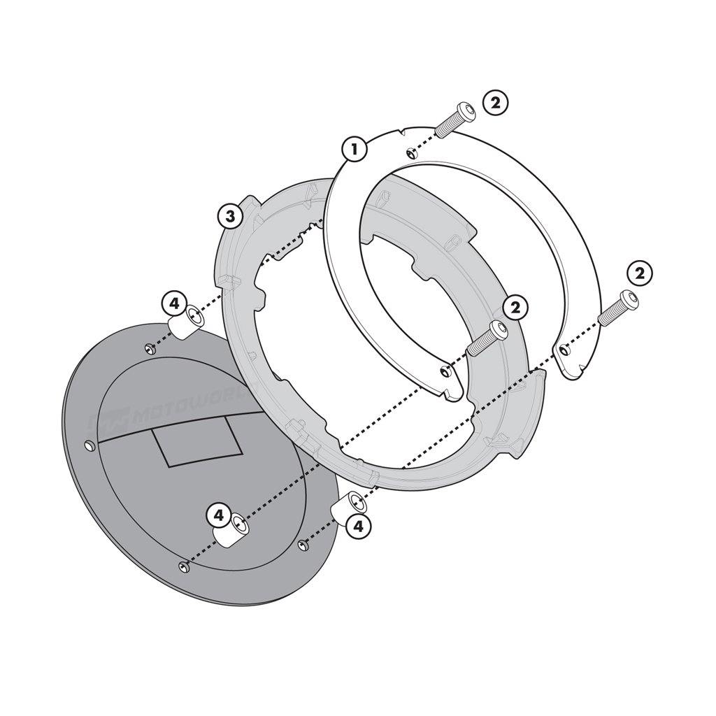 GIVI MOTORCYCLE TANK RING / FLANGE