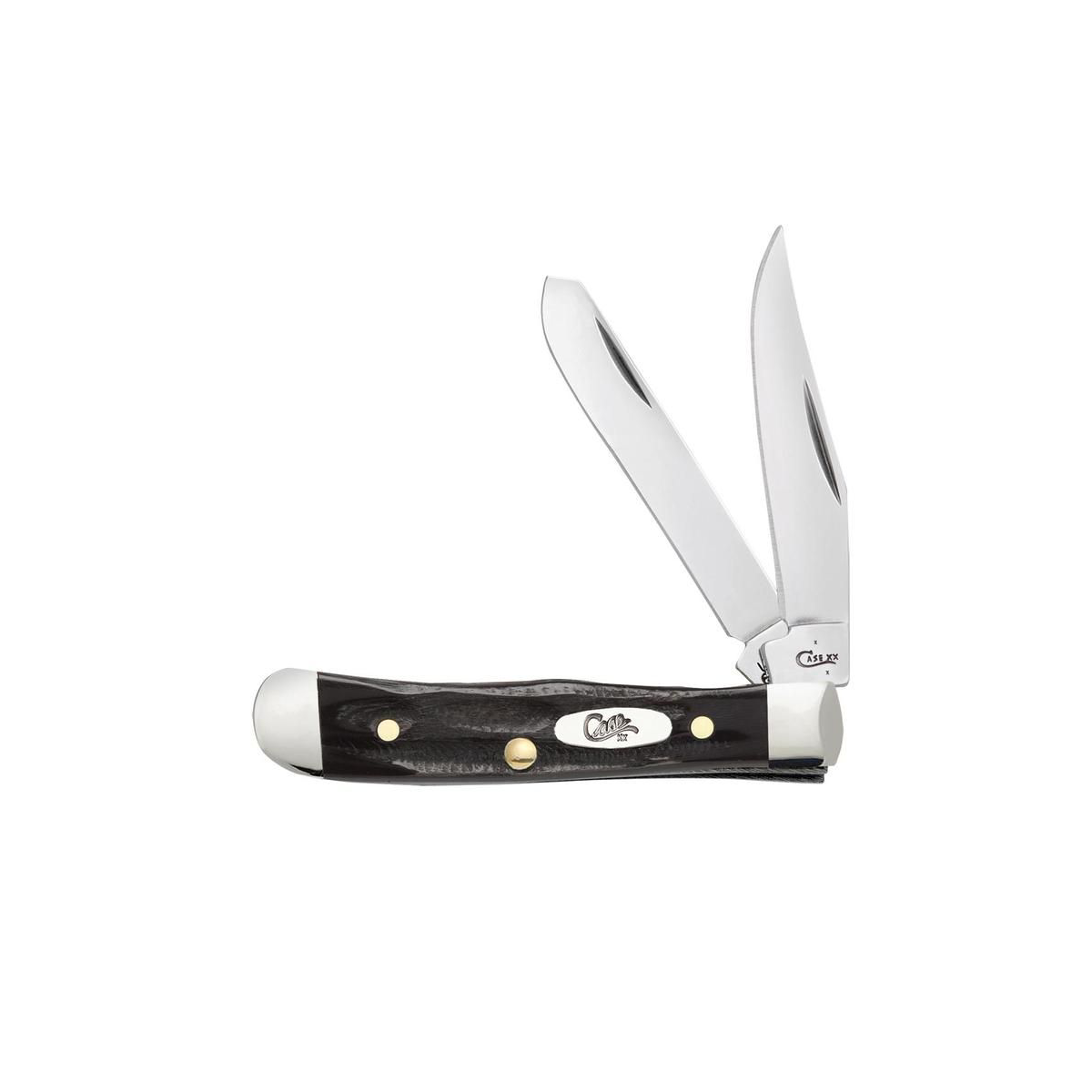 CASE KNIVES JIGGED BUFFALO HORN TINY TRAPPER