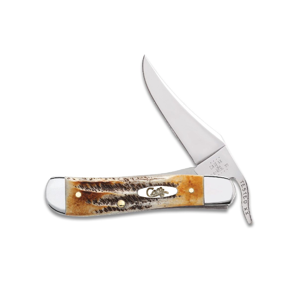 CASE KNIVES 6.5 BURNT BONE STAG RUSSLOCK