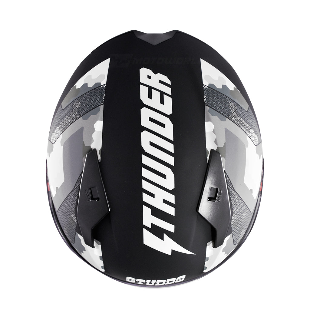 STUDDS THUNDER MOTORCYCLE FULL FACE HELMET (w/ FREE EXTRA VISOR)