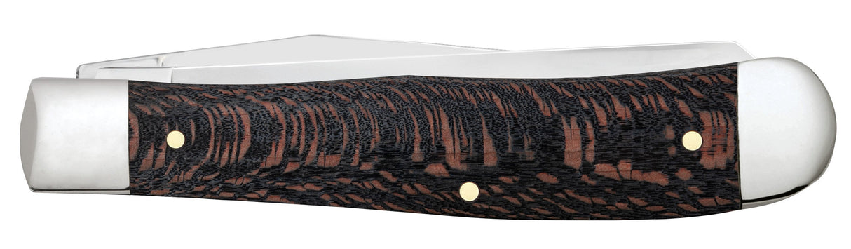 CASE KNIVES BLACK SYCAMORE WOOD TRAPPER