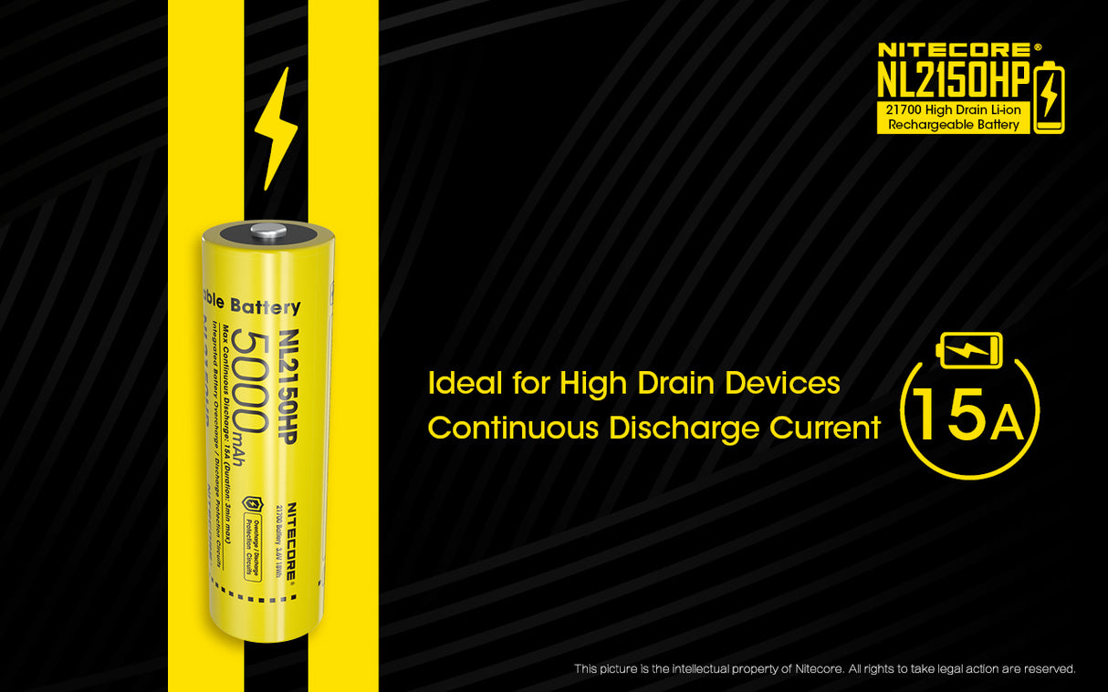 NITECORE 21700 LI-ION 5000MAH BATTERY (NL2150HP)