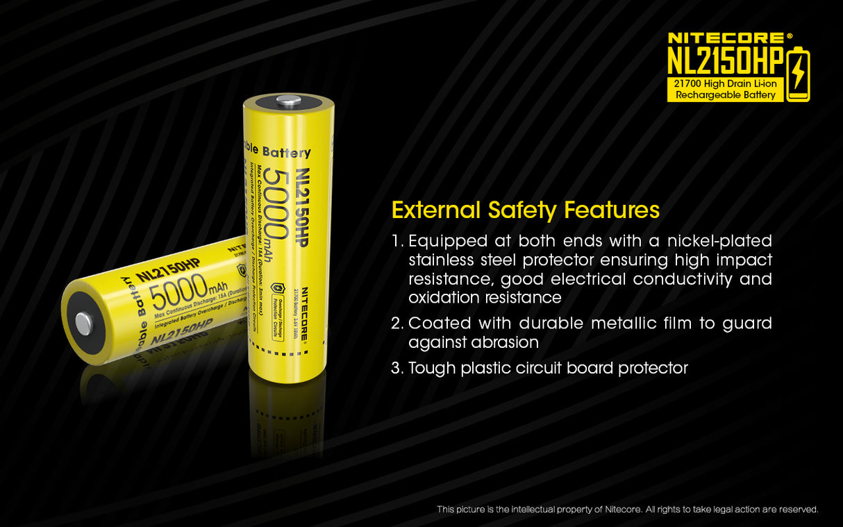 NITECORE 21700 LI-ION 5000MAH BATTERY (NL2150HP)