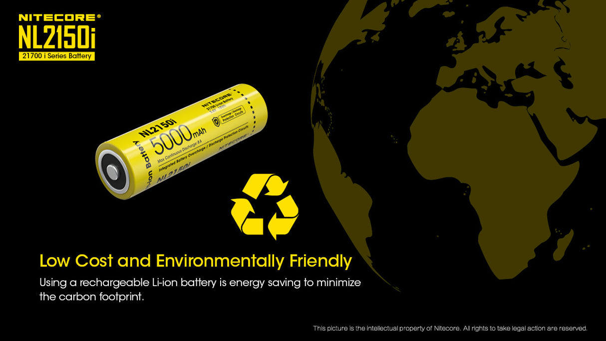 NITECORE 21700 LITHIUM ION 5000MAH (NL2150I)