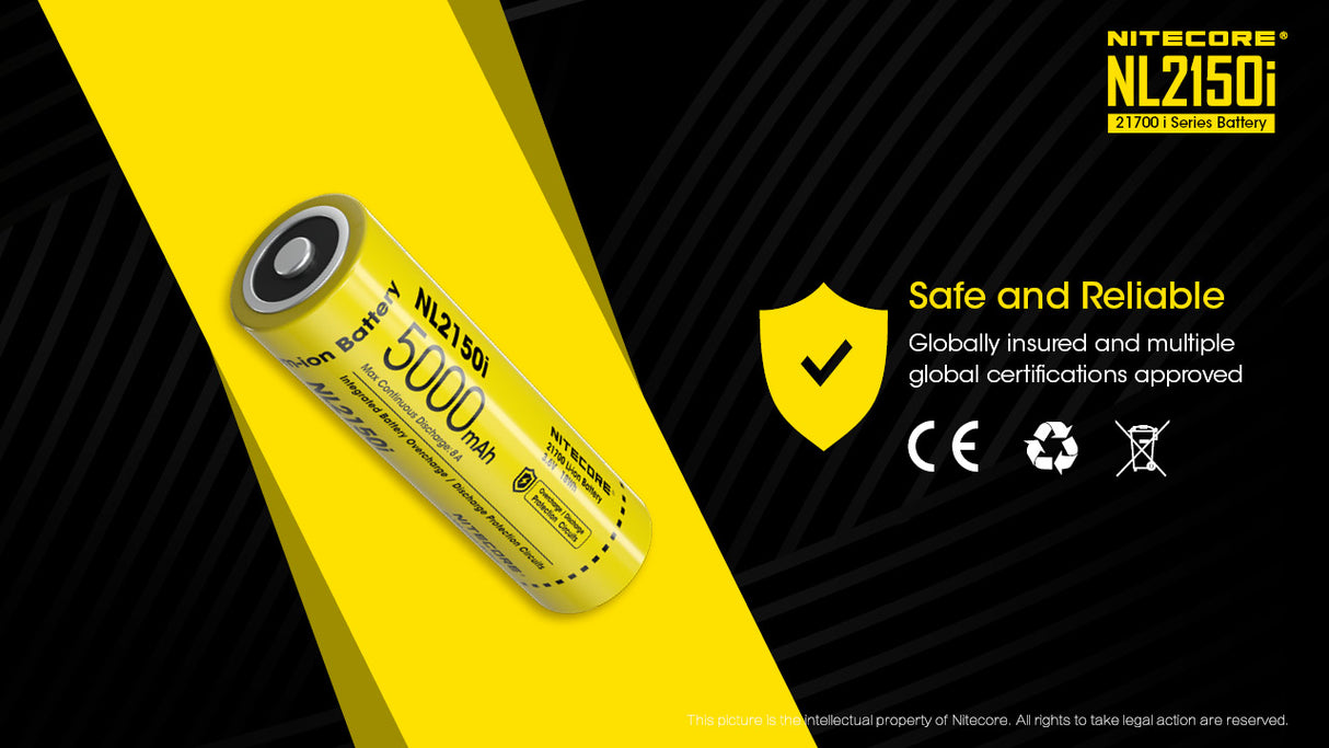 NITECORE 21700 LITHIUM ION 5000MAH (NL2150I)