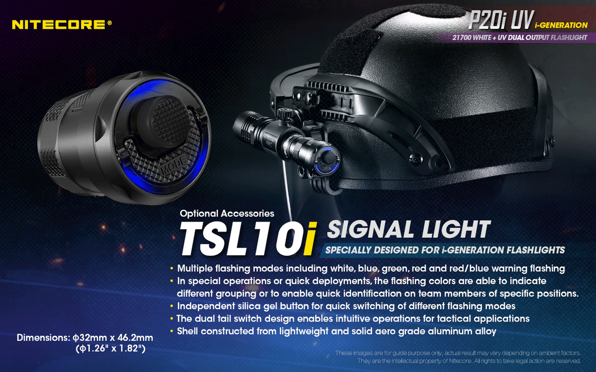 NITECORE 1800 LUMENS RECHARGEABLE FLASHLIGHT W/ UV LIGHT (P20I UV)