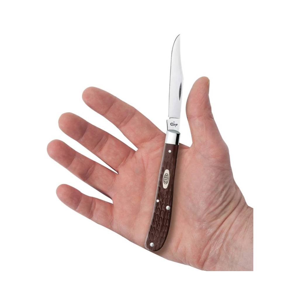 FGO CASE KNIVES BROWN SYNTHETIC SLIMLINE TRAPPER