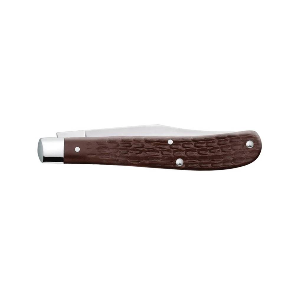 FGO CASE KNIVES BROWN SYNTHETIC SLIMLINE TRAPPER