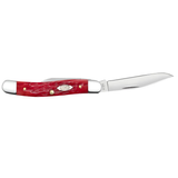 CASE KNIVES DARK RED BONE PEACH SEED JIG MEDIUM JACK
