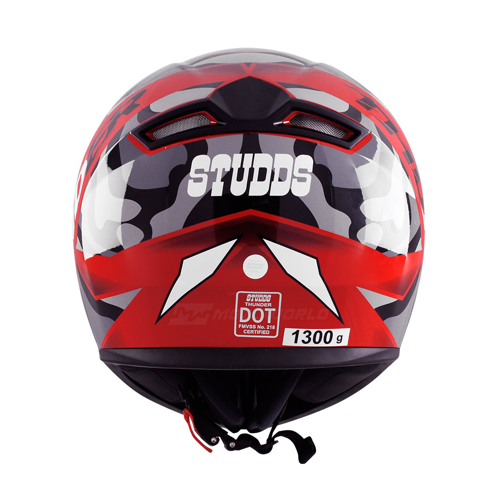 STUDDS THUNDER MOTORCYCLE FULL FACE HELMET (w/ FREE EXTRA VISOR)