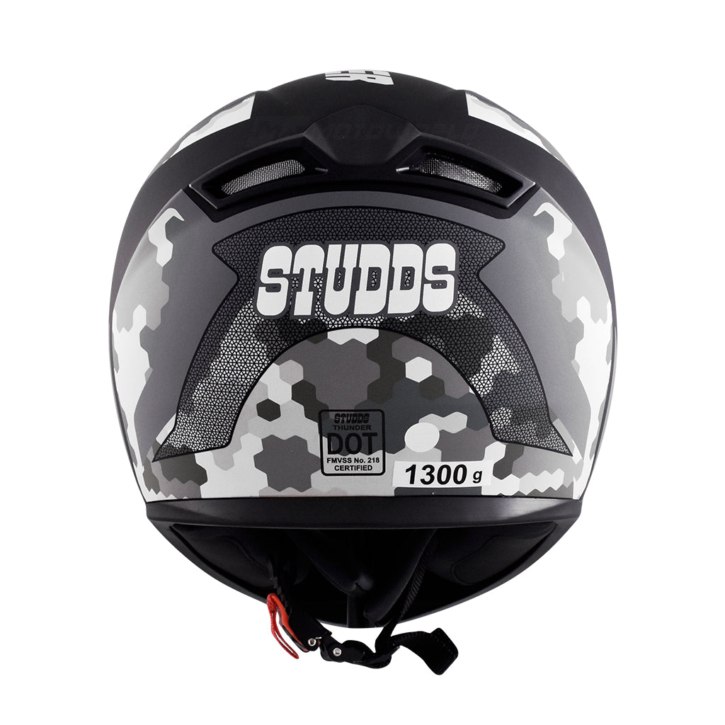 STUDDS THUNDER MOTORCYCLE FULL FACE HELMET (w/ FREE EXTRA VISOR)