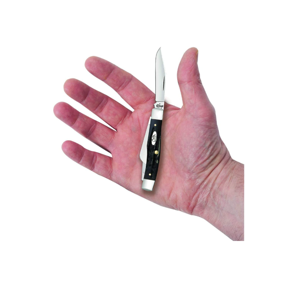 CASE KNIVES JIGGED BUFFALO HORN MEDIUM STOCKMAN