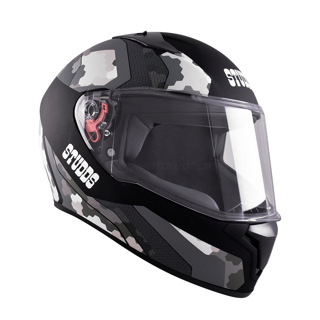 STUDDS THUNDER MOTORCYCLE FULL FACE HELMET (w/ FREE EXTRA VISOR)