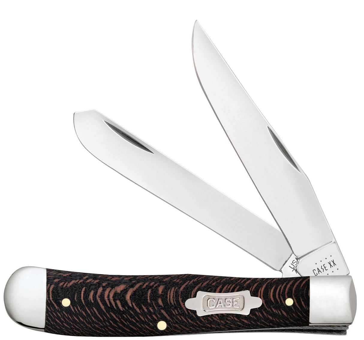 CASE KNIVES BLACK SYCAMORE WOOD TRAPPER