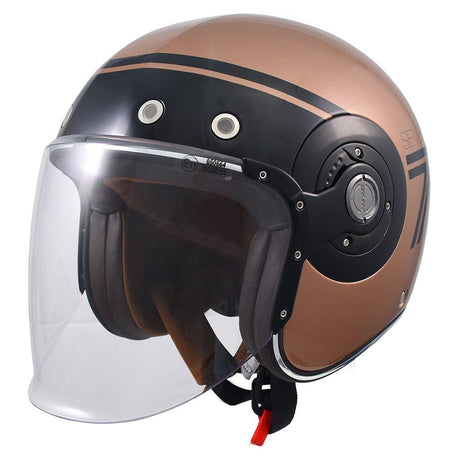 SMK RETRO JET MOTORCYCLE OPEN FACE HELMET