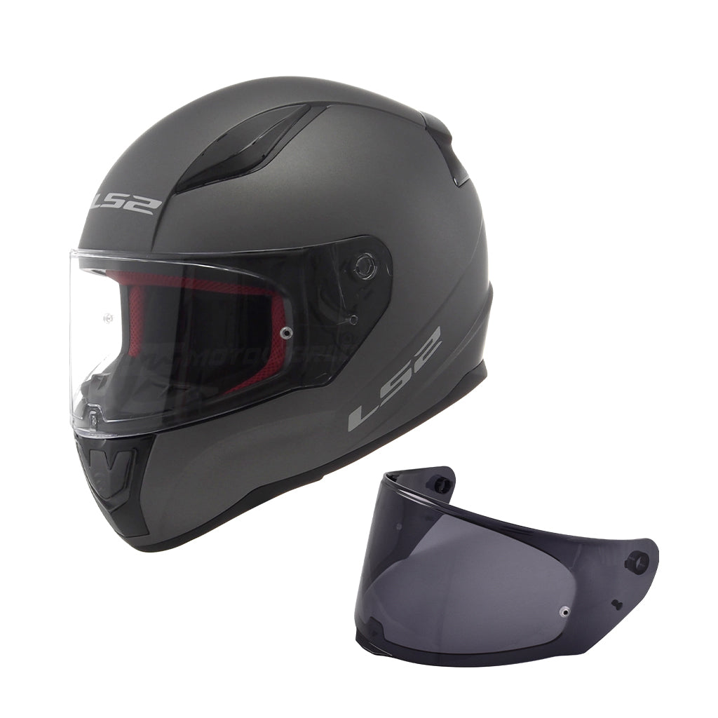 LS2 FF353 RAPID MOTORCYCLE FULL FACE HELMET W/ FREE SPOILER & VISOR