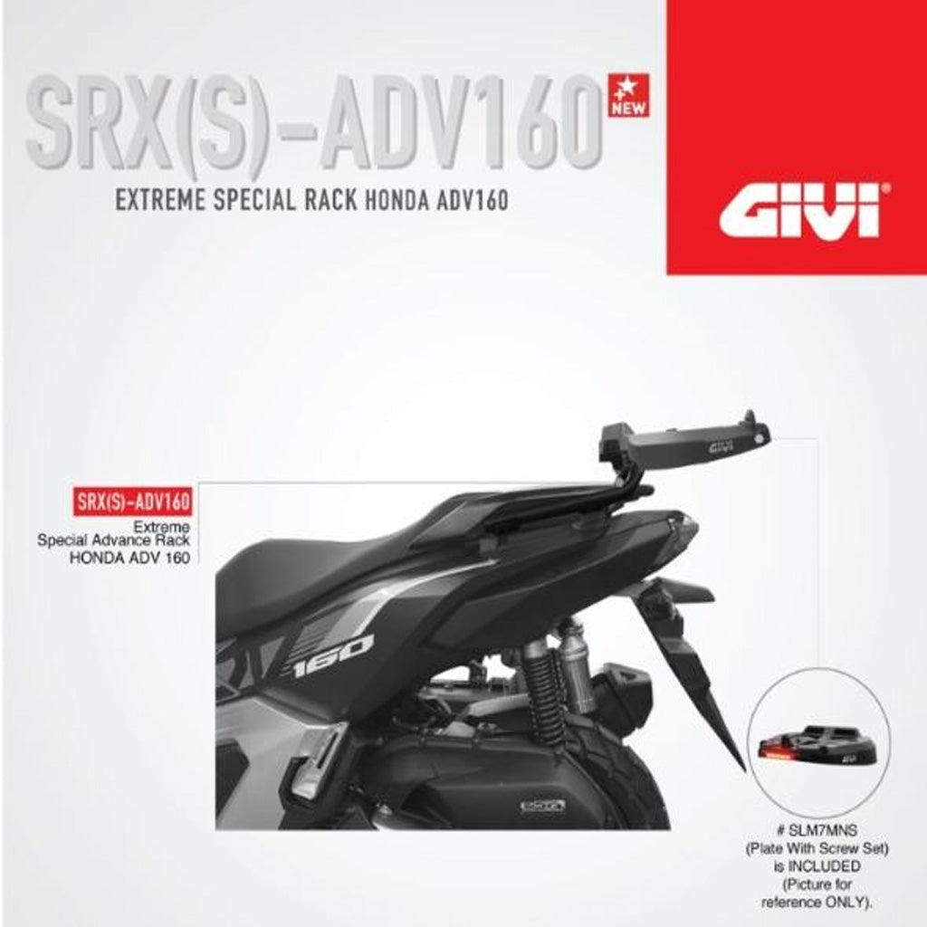 GIVI SRX(S) EXTREME SPECIAL RACK FOR HONDA ADV 160 V2 w/ STOP LIGHT