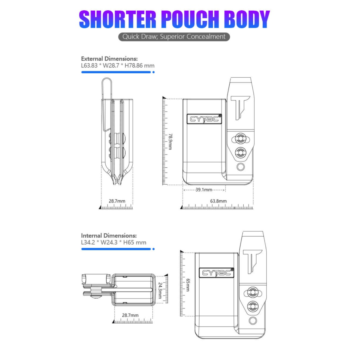 CYTAC I-MINI GUARD SINGLE MAGAZINE POUCH