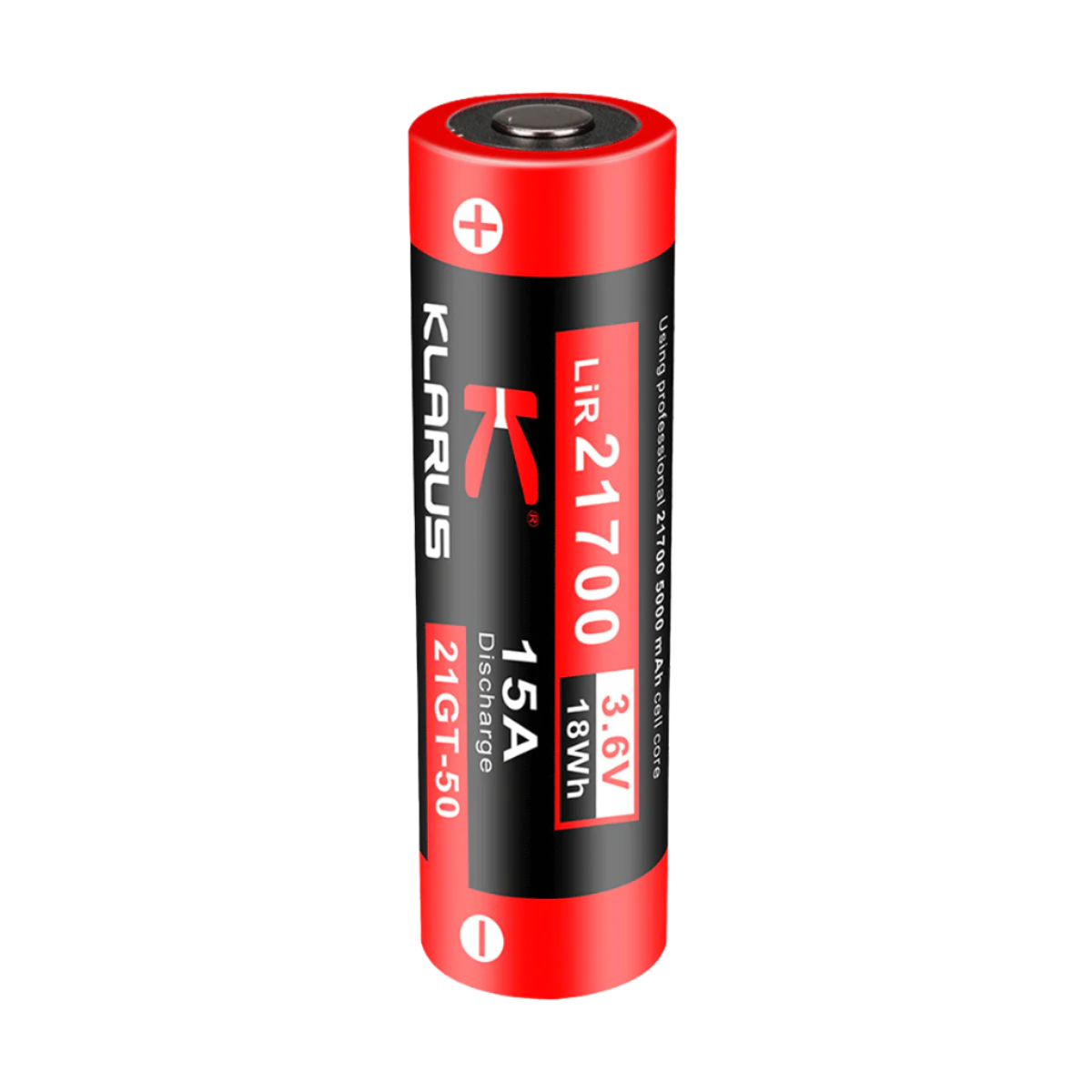 KLARUS 21GT-50 3.7V 21700 5000MAH BATTERY