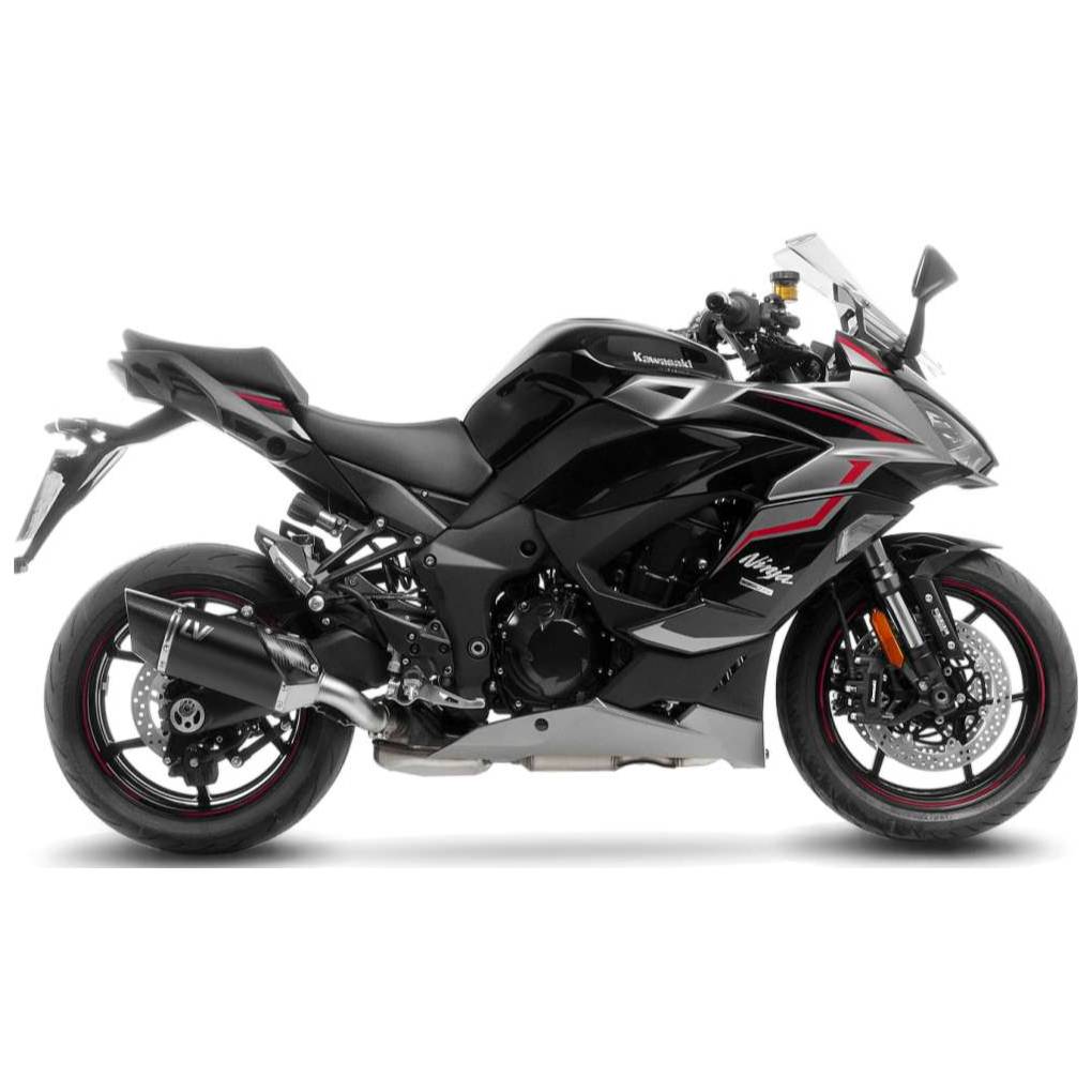 LEO VINCE LV-14 R BLACK EDITION FOR KAWASAKI NINJA 1000 SX/TOURER 2020 - 2024  SLIP-ON