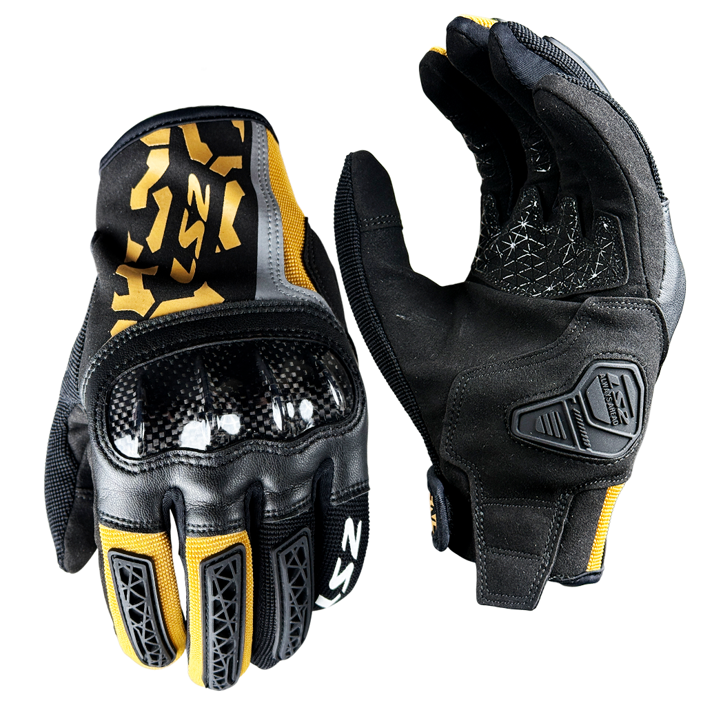 LS2 DEFEND CARBON MAN MOTORCYCLE GLOVES