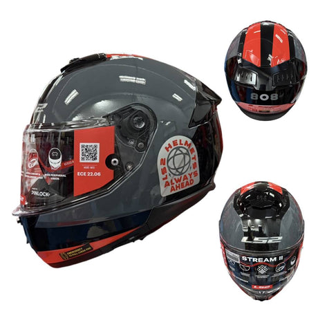 LS2 FF808 STREAM II GRAPHICS MOTORCYCLE FULL FACE HELMET
