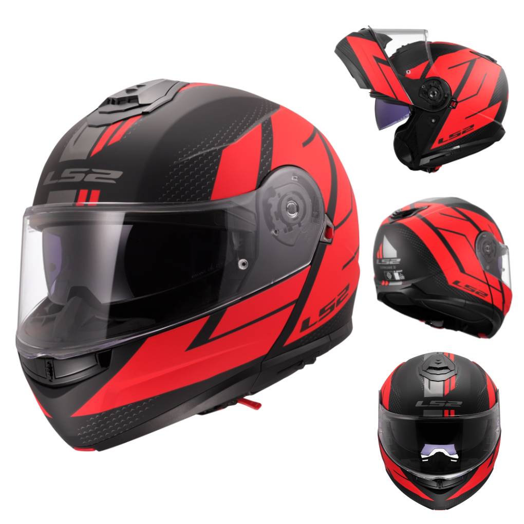 LS2 FF908 STROBE II MOTORCYCLE MODULAR HELMET