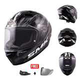 SMK STELLAR SPORT GRAPHICS FULL FACE HELMET w/ FREE SPOILER & VISOR