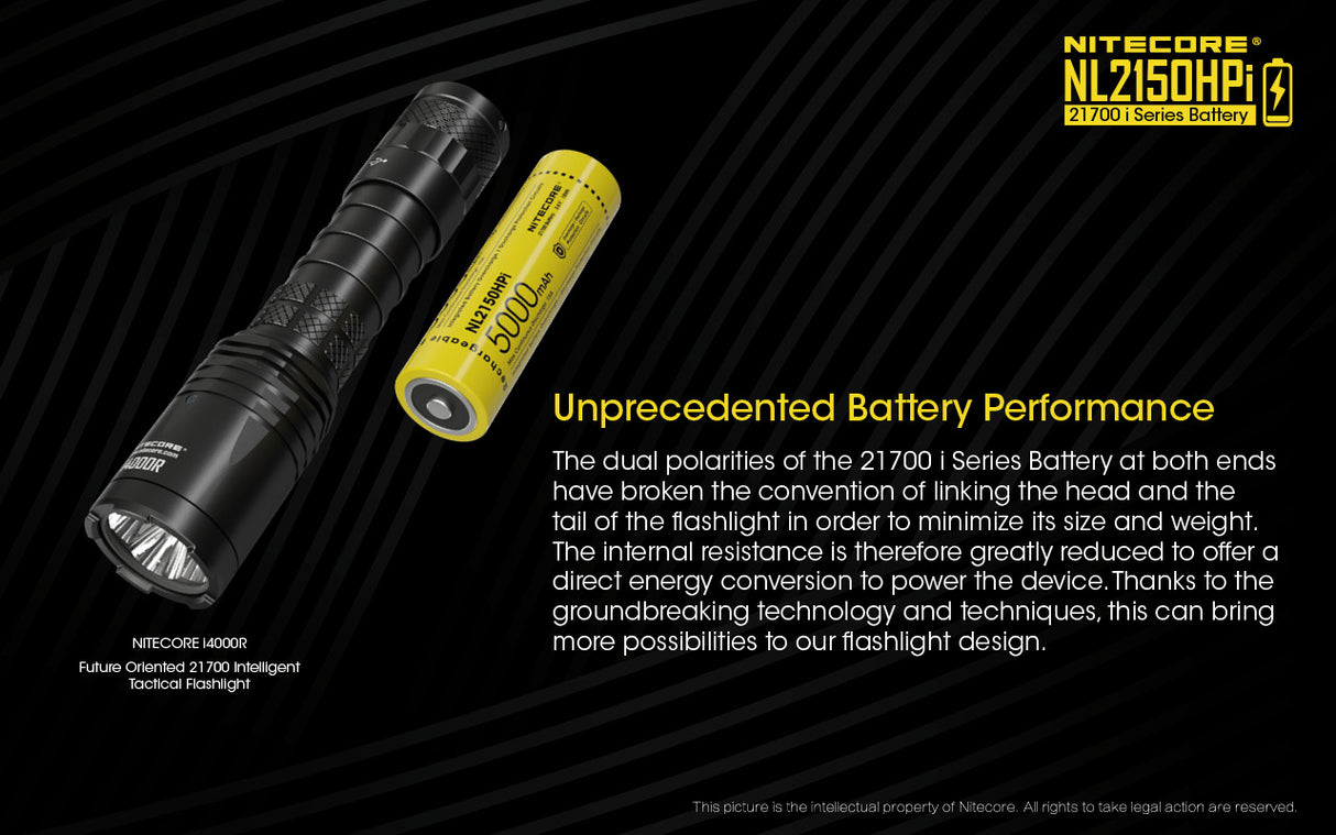 NITECORE 21700 I SERIES BATTERY 50000MAH (NL2150HPI)