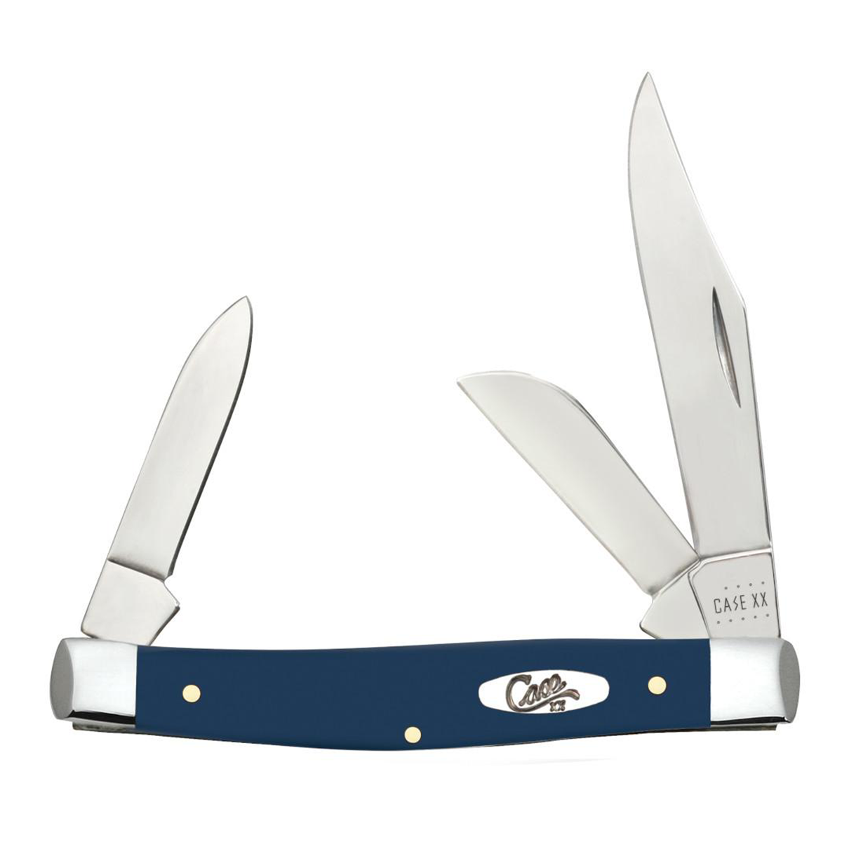 CASE KNIVES NAVY BLUE SYNTHETIC SMOOTH MEDIUM STOCKMAN