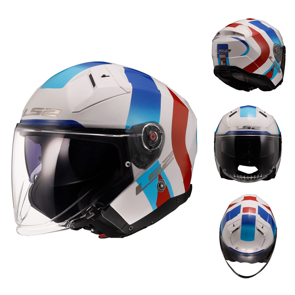 LS2 OF603 INFINITY II MOTORCYCLE OPEN FACE  HELMET