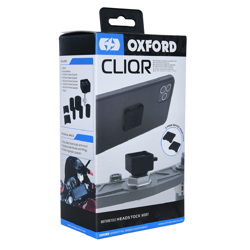 OXFORD OX852 CLIQR HEADSTOCK MOUNT MOTORCYCLE ACCESSORIES