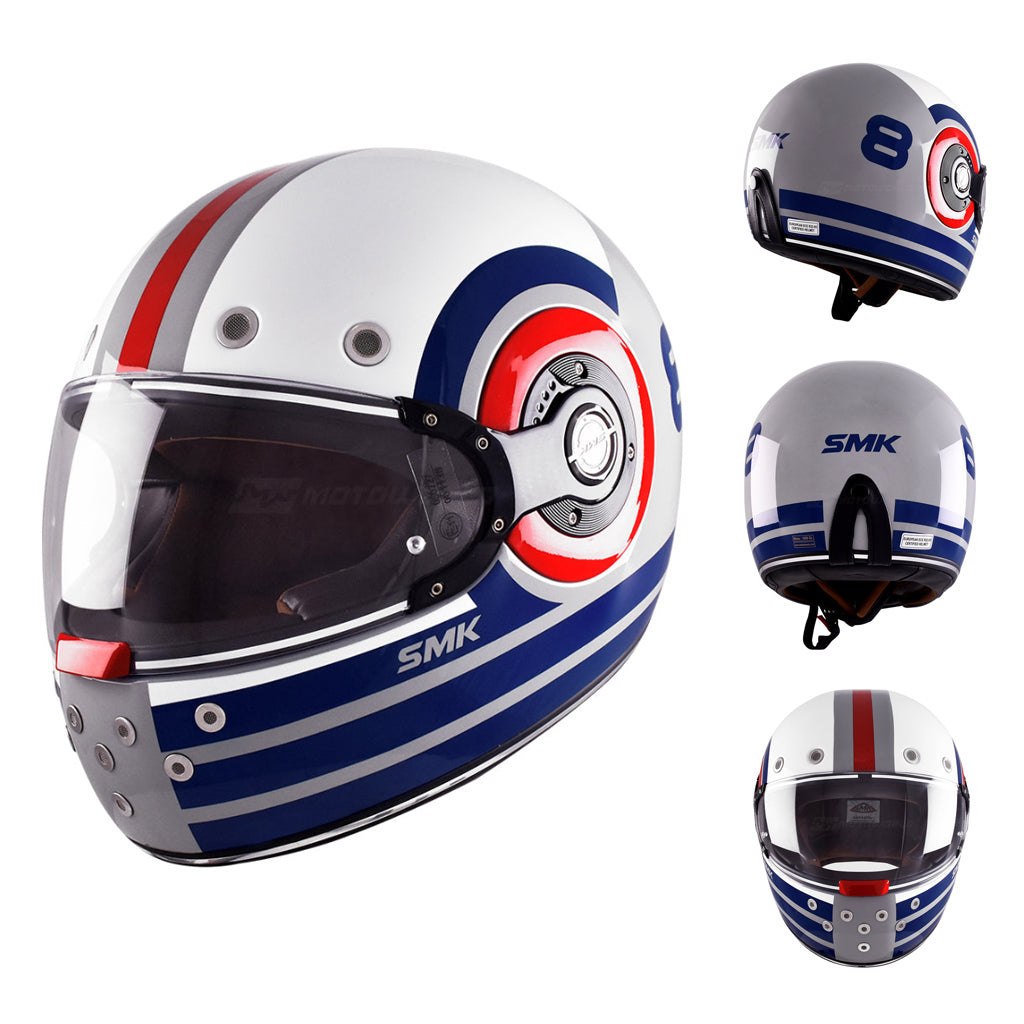 SMK RETRO GRAPHICS FULL FACE HELMET