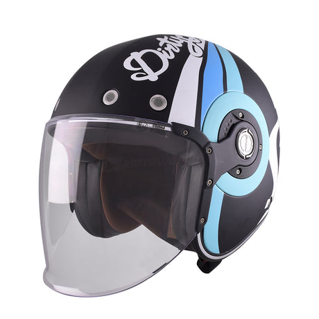 SMK RETRO JET MOTORCYCLE OPEN FACE HELMET