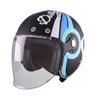 SMK RETRO JET MOTORCYCLE OPEN FACE HELMET