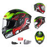 SMK STELLAR SPORT GRAPHICS FULL FACE HELMET w/ FREE SPOILER & VISOR