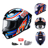 SMK STELLAR SPORT GRAPHICS FULL FACE HELMET w/ FREE SPOILER & VISOR