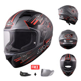 SMK STELLAR SPORT GRAPHICS FULL FACE HELMET w/ FREE SPOILER & VISOR