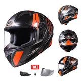 SMK STELLAR SPORT GRAPHICS FULL FACE HELMET w/ FREE SPOILER & VISOR