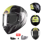 SMK STELLAR SPORT GRAPHICS FULL FACE HELMET w/ FREE SPOILER & VISOR