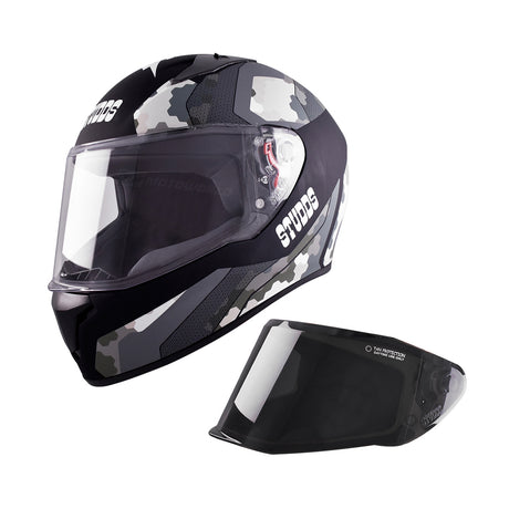 STUDDS THUNDER MOTORCYCLE FULL FACE HELMET (w/ FREE EXTRA VISOR)