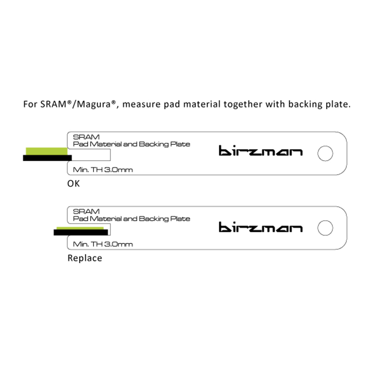 BIRZMAN BRAKE PAD WEAR INDICTOR